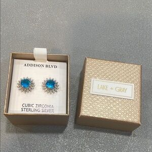 Blue Sterling Silver Earrings